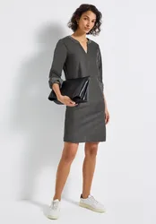Cordkleid mit Split Neck female Grau