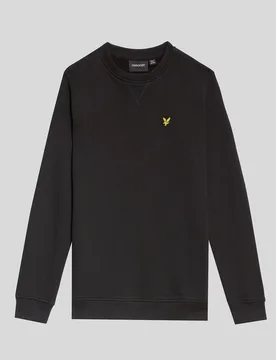 Boys' Classic Crew Neck Sweatshirt in Jet Black - Lyle & Scott - FashionsVida