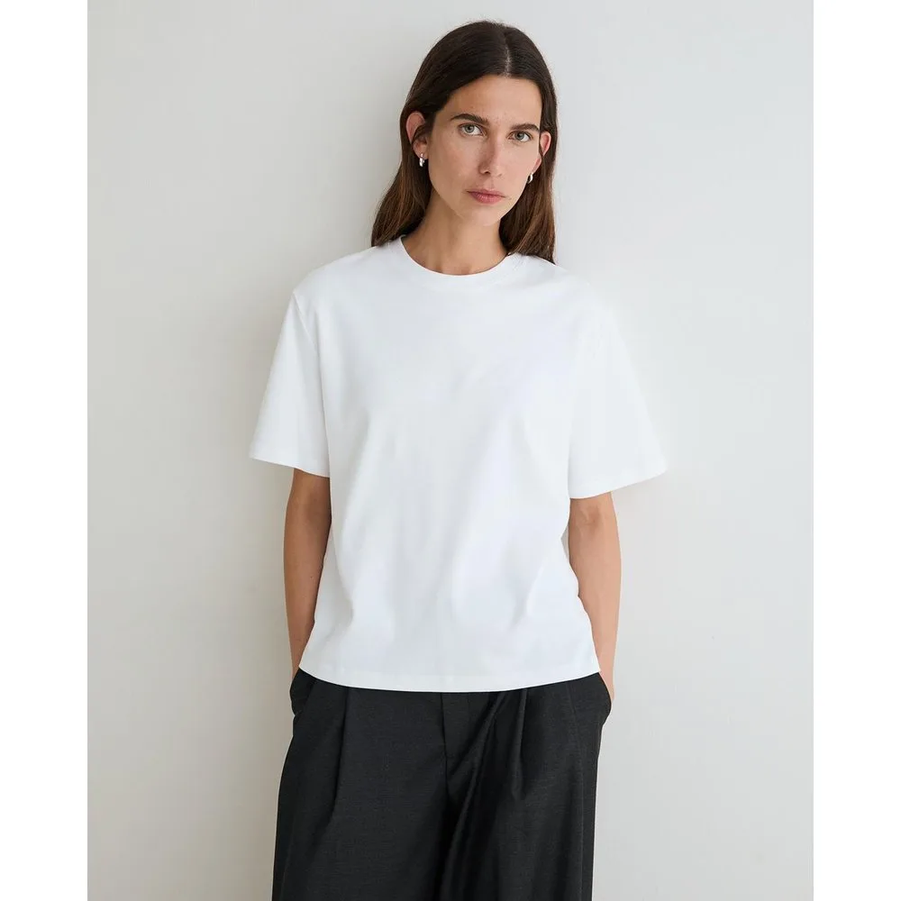 Camiseta básica de mujer de manga corta de algodón orgánico - Yerse - FashionsVida
