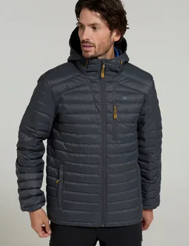 Henry Extreme Mens Down Padded Jacket - Grey - Grey - Size: L - Mountain Warehouse - FashionsVida