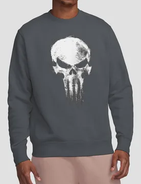 Daredevil Born Again Skull The Punisher Returns Sweatshirt, Dark Heather - Grey - Size: XL - Marvel - FashionsVida