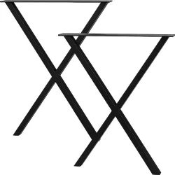 Pack 2 Patas Mesa Forma X - 58 x 71 cm