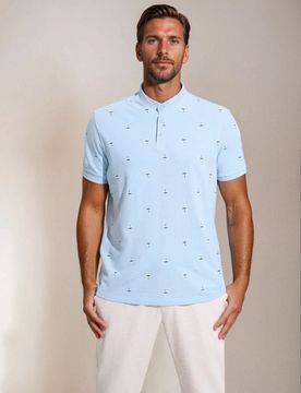 Sinsay - T-shirt fantasia - blu