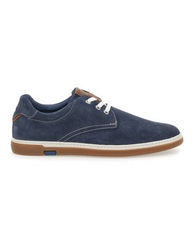 Scarpe Stringate Blu con Tomaia Traforata in Pelle 200012 45