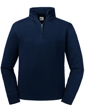 Mens Authentic Quarter Zip Sweatshirt (French Navy) - Size 4xl - Russell athletic - FashionsVida