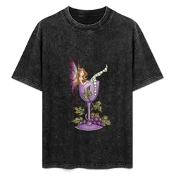 Wine Fae T-Shirt Work Daily Short Sleeve Top