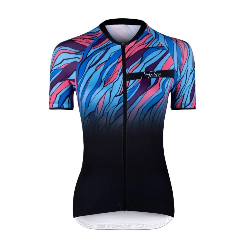 Maglia ciclismo donna LIFE LADY blu rosa - FORCE - FashionsVida