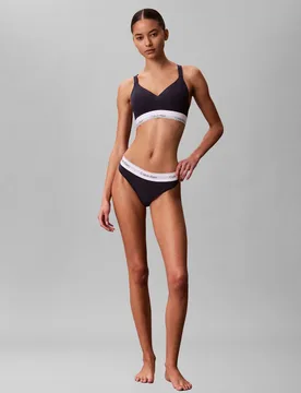 Icon Cotton Blend Non Wired Bralette Navy female - Calvin Klein - FashionsVida