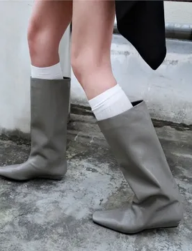Women High Boots Designer Flats Knee High Shoes Pointed Toe 2026 Autumn Chelsea Boots New Goth Trend Walking Mujer De Zapatillas - Aliexpress - FashionsVida