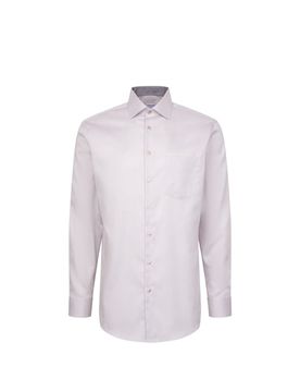 Chemise droite à poche en coton