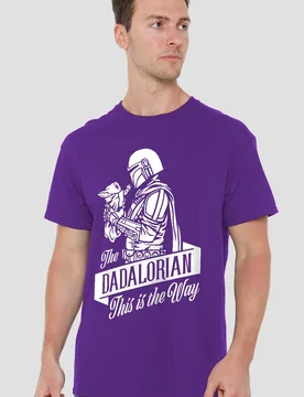 Star Wars Father'S Day The Dadalorian Mandalorian T-Shirt, Purple - Purple - Size: L - Disney - FashionsVida