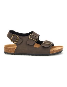 Sandali marrone tripla fibbia 101 44