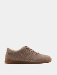 Suede Side Detail Trainers Taupe female