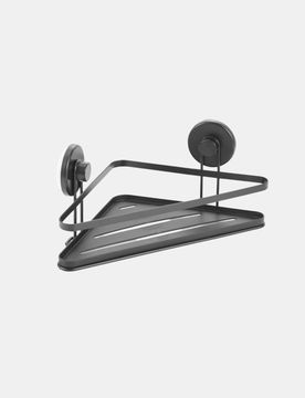 Mensola angolare da parete per bagno - nero