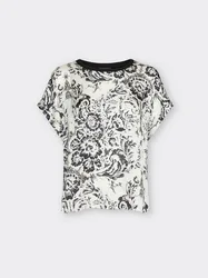 ELENA MIRO blusa stampata donna nero