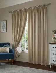 Lille Stripe Pencil Pleat Curtains Natural