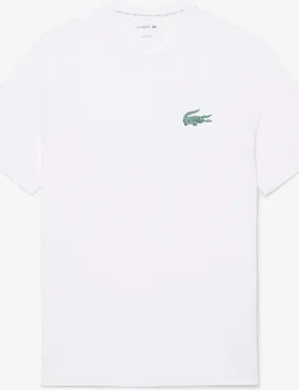 Camiseta de hombre de algodón con estampado de cocodrilo - Lacoste - FashionsVida