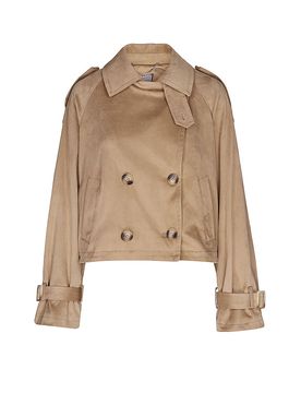 Chaqueta de imitación de cuero marrón claro XL