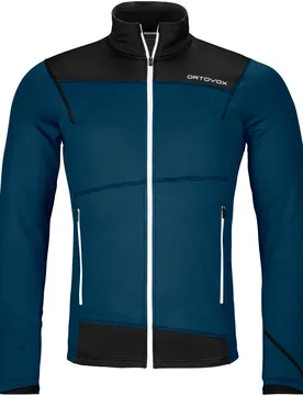 Polaire stretch en laine mérinos zippée - Fleece Light Jacket M Deep Ocean en Laine - Taille M - Bleu - Ortovox - FashionsVida