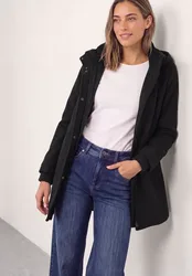 Kurzer Mantel mit Strickdetails female Schwarz