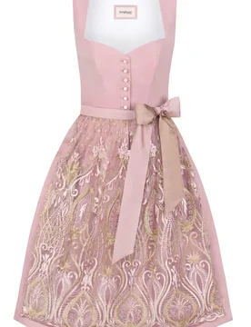 Dirndl Liviana (rose, Gr. 48) von Bergfeuer Couture für Damen, 100 % Polyester - Stockerpoint - FashionsVida