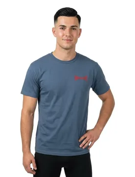 T-shirt à Manches Courtes Shattered Span Steel Blue S - Independent - FashionsVida