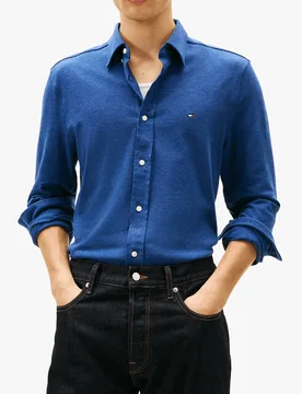 Chemise en jersey de coton avec logo - Tommy hilfiger - FashionsVida