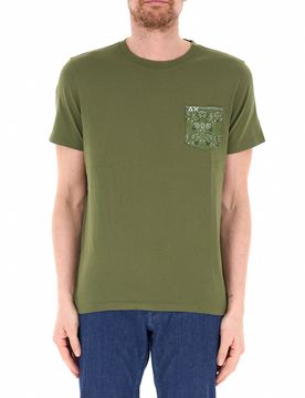 T-shirt con tasca VERDE MILITARE M