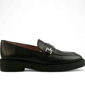 Para mujer. HI243632 Mocasines de piel Hebilla H (36), Plano, Ninguno, Casual