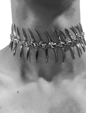 The Cyberpunk Style Of The Spiky Fishbone Copper Material Is Perfect For Men's And Women's Jewelry Accessories And Party Gifts - Aliexpress - FashionsVida