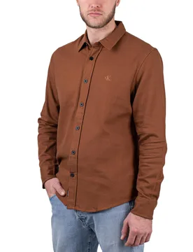 Flannel Shirt Fudge Brown M Herren - Calvin Klein - FashionsVida