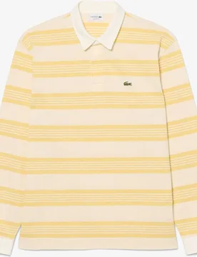 Jersey de hombre de rugby de piqué de rayas de corte holgado - Lacoste - FashionsVida