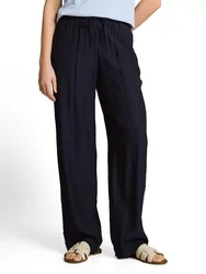 Crinkled loose fit straight le female