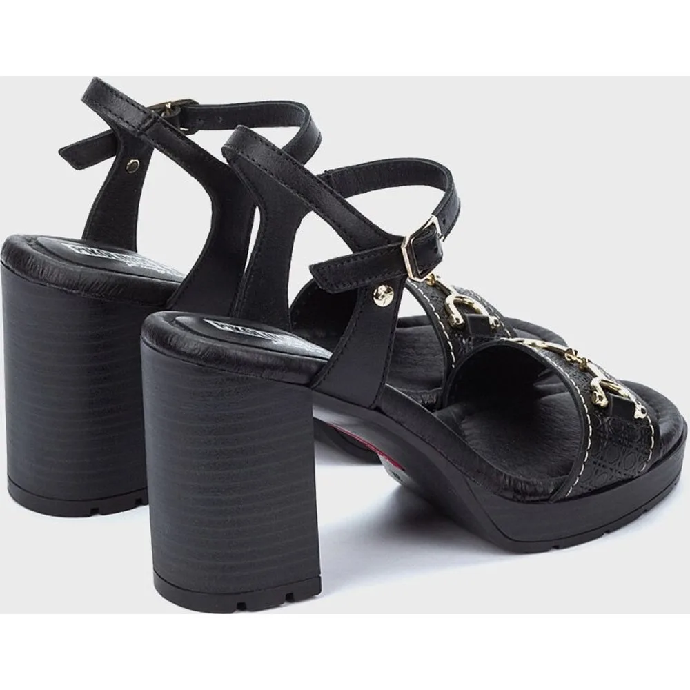 Sandalias de tacón de mujer de piel con cierre de hebilla - Pikolinos - FashionsVida