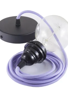 Cables Lampe Suspendue Pendel Pour Abat-jour Rm07 50 Cm Lilac / Black One Size - Creative - FashionsVida