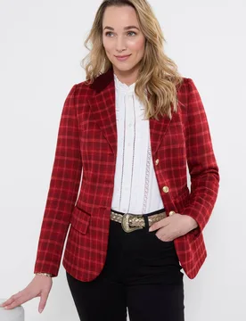 Women's Dahlia Check Jacket in Red Size: 14 - Red - Size: 14 - Joe browns - FashionsVida