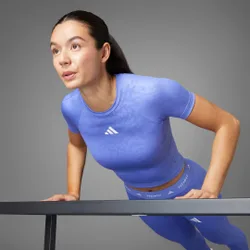 T-shirt Techfit Printed XS Semi Cobalt Blue
