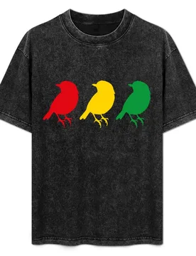 Little Birds - Three Birds Rasta Colors Bob Song T-Shirt All Match Print Short Sleeve Top - Aliexpress - FashionsVida