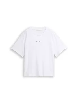 Boxy T-shirt with embro female - M - FashionsVida