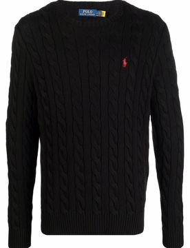Crewneck Sweatshirt with Embroidered Pony