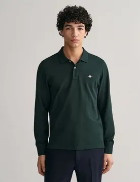 Polo A Maniche Lunghe Reg Shield Rugger Tartan Green XL