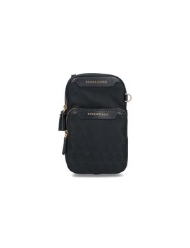 Recycled Nylon Mini Crossbody Bag with Leather-Trim Details