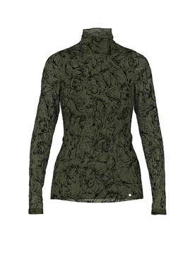 Jersey de cuello alto verde oscuro 36 - Marc cain - FashionsVida