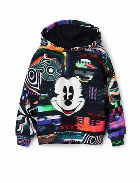 Sweat-shirt glitch Mickey Mouse BLACK S male - Desigual - FashionsVida