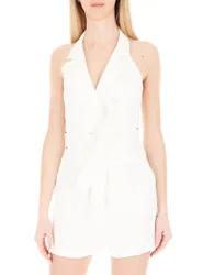 Gilet misto lino BIANCO 44