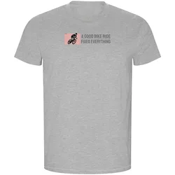Maglietta A Maniche Corte Good Bike Ride Eco Heather Grey