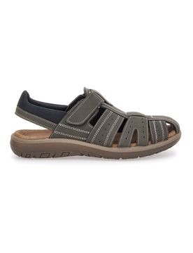 Sandali Fisherman Taupe in Vera Pelle 29 45