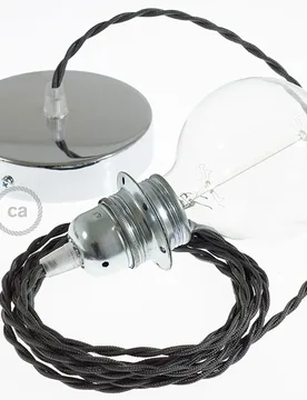 Cables Lampe Suspendue Pendel Pour Abat-jour Tm26 50 Cm Dark Gray / Chrome Plated One Size - Creative - FashionsVida