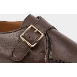 Zapatos monk de hombre de piel ancho especial