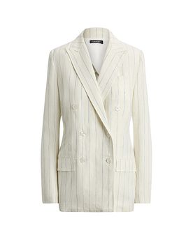 Blazer de lino blanco 34